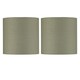 image 1 of Set of 2 Sage Green Textured Cotton 17cm Table Lamp Shades Green