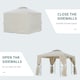 image 10 of Outsunny 3 x 3 m Garden Gazebo Double Roof Marquee Patio Wedding Party Tent Canopy Shelter with Sidewalls Beige