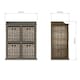 image 6 of Maya Handmade Kubu Rattan 2 Over 2 Basket Storage Unit Brown