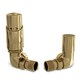 image 1 of Talus Bold - Polished Brass Thermostatic Radiator Valve & Lockshield Corner 15mm