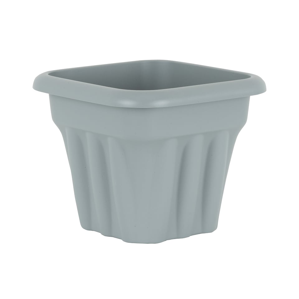 image 1 of Wham Vista 6 x 25cm Square Plastic Garden Planters | Grey | Upcycle Grey