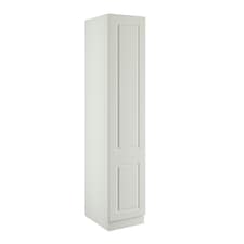 Classic Square Panel White Single Wardrobe with Double Rail White