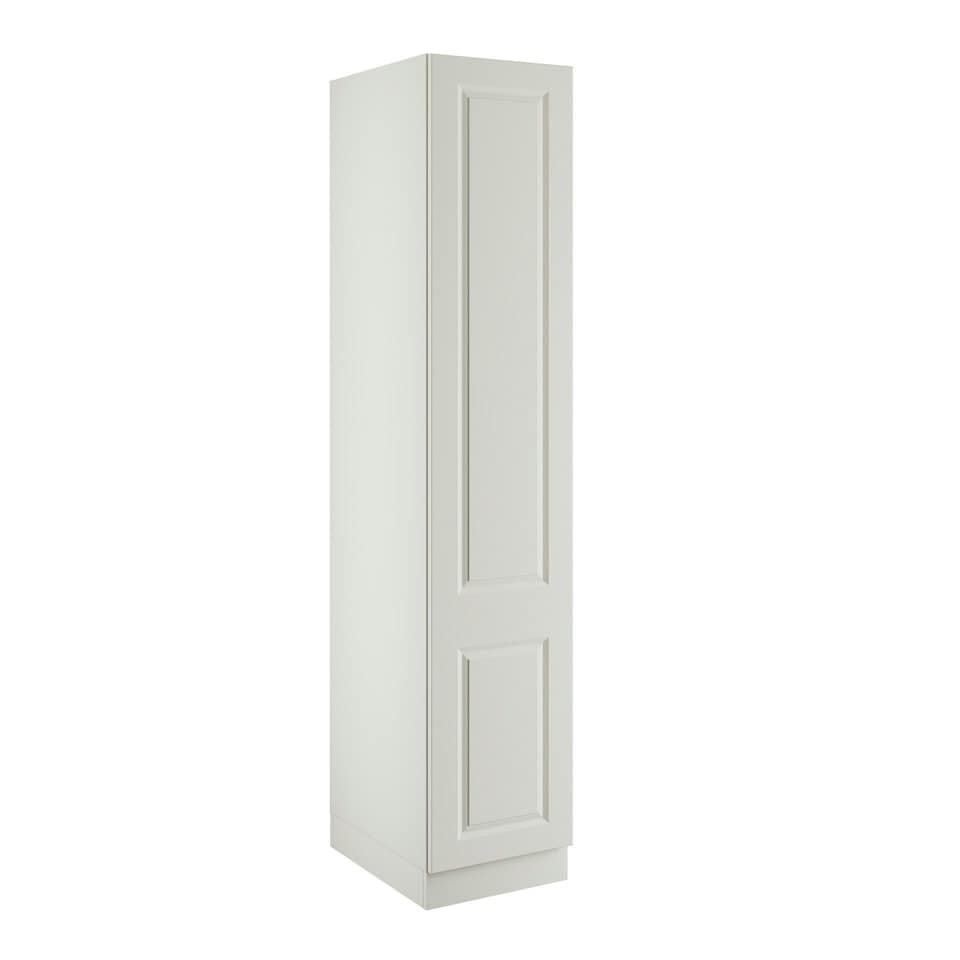 image 1 of Classic Square Panel White Single Wardrobe with Double Rail White