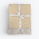 image 1 of Large Cotton Chevron Herringbone Sofa Throw Blanket - 150 x 200cm | Yellow | Mustard | One Size | 1