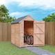 image 5 of Overlap 6 x 4 Feet Dip Treated Value Range Apex Shed Single Door | Brown