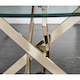image 2 of Furniturebox Novara Gold Metal And Glass Large 120cm Round Dining Table