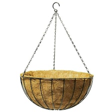 Primrose Wire Hanging Basket Plant Pot Planter with Coco Liner 30cm