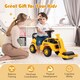 image 9 of COSTWAY Ride on Road Roller Toddler Ride on Car Yellow