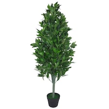 120cm Leaf Realistic Artificial Bay Cone Laurel Topiary | Green | 4ft