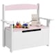 image 1 of AIYAPLAY 2 in 1 Toy Box for Kids with Safety Lid for Bedroom, Nursery, Grey 