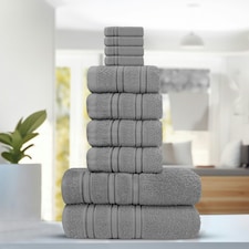 Everyday 100% Cotton Towels - Super Absorant and Soft – Cotton Hand & Bath Towels - Silver Grey | Silver | One size