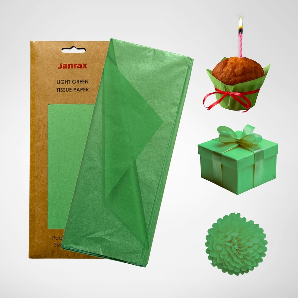 image 1 of Pack of 10 Light Green Acid Free 50 x 70cm Tissue Paper Sheets