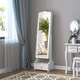 image 2 of HOMCOM Mirrored Jewelry Cabinet Armoire Floor Standing with Lock