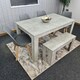 image 7 of Dining Table Set with 4 Chairs Dining Room and Kitchen table set of 4, and Bench Grey