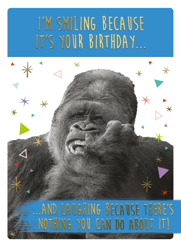 image 1 of I'm Smiling Because It's Your Birthday - Funny Birthday Card