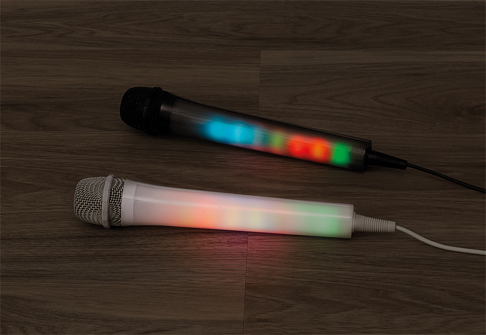 image 1 of Mr Entertainer Dynamic Vocal Microphone with LED Lights Black