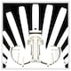 image 1 of Art deco skyscraper in black & white (Picture Frame) White | XS