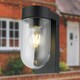 image 3 of Parnie - Black IP44 Outdoor Wall Light Black | Clear