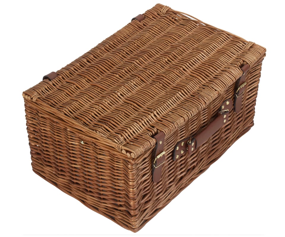 image 1 of 6 Person Green Tweed Classic Picnic Basket