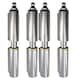 image 1 of 4 PACK Lift Off Bullet Hinge with Grease Nipple Weld On 15x100mm Door Silver