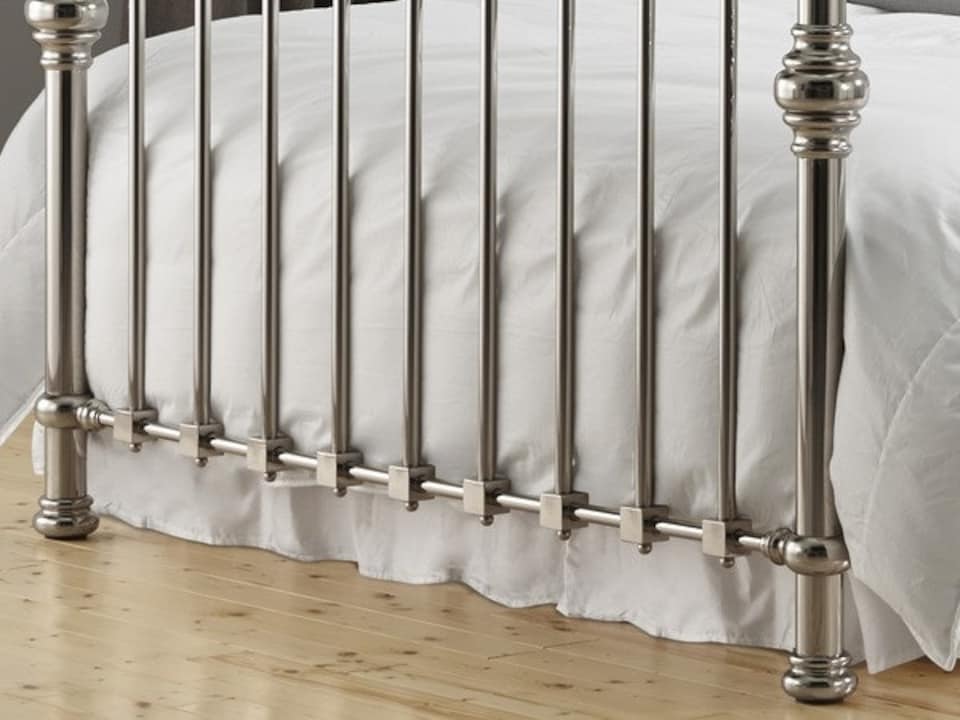 image 1 of Chrome Squared Metal Bed Frame - King 5ft
