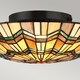 image 5 of Alcott 2 Light Tiffany Flush Mount - Bronze Finish, E27