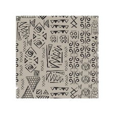Striped Egyptian Theme With Ethnic And Tribal Motifs Splash Back | White