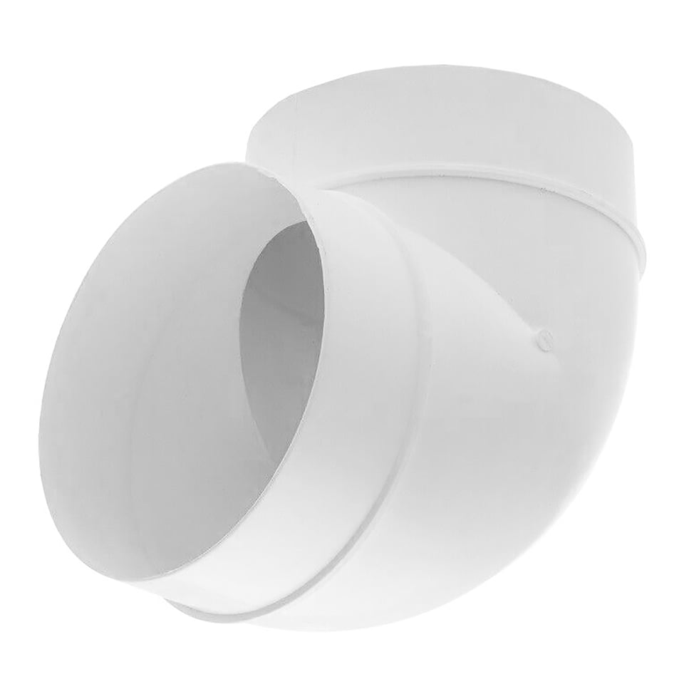 image 1 of SPARES2GO Bend Elbow Duct 90 Degree Vent Hose Pipe Tube Hydroponics / Tumble Dryer Ducting Connector (4" / 100mm)