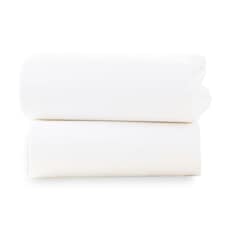 Clair de Lune 2 Pack Cot Sheets - White