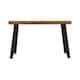 image 2 of Quebec Wave Edge Coffee Table - L58.5 x W100 x H43.5 cm - Medium Oak Effect/Black Brown