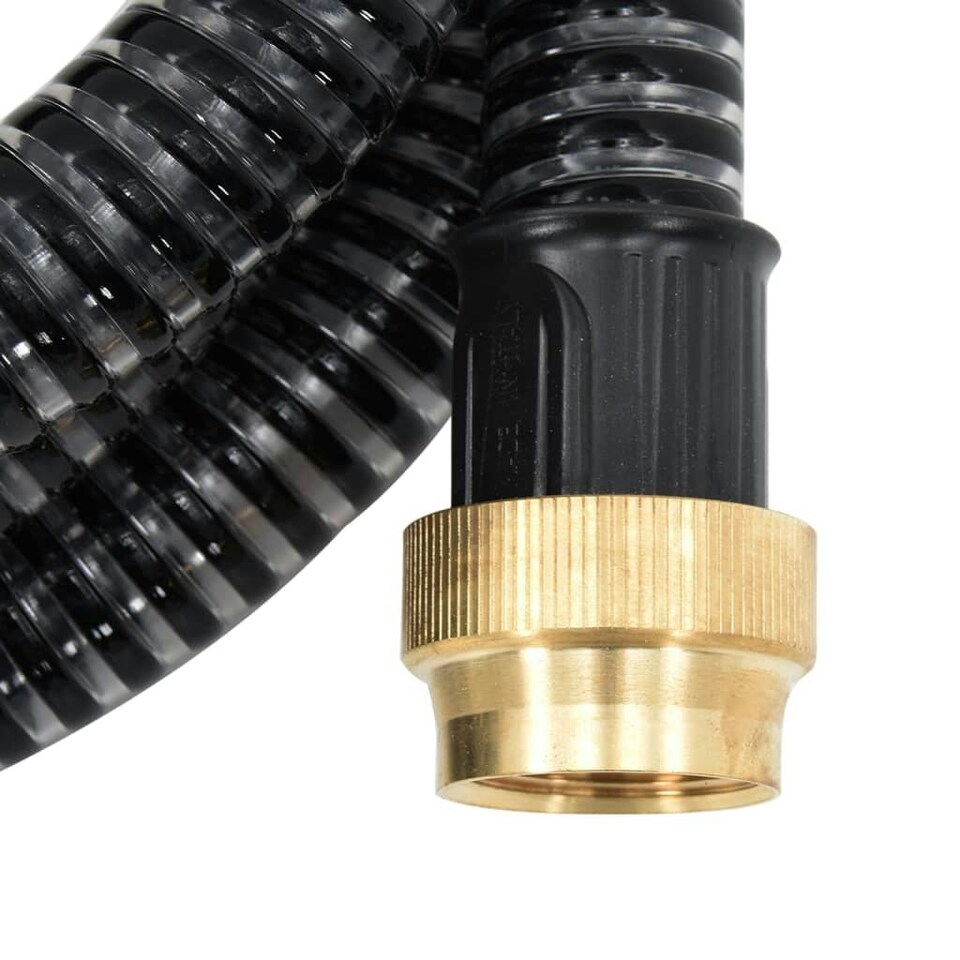 Suction Hose with Brass Connectors Black 1.1" 15 m PVC Tesco Groceries