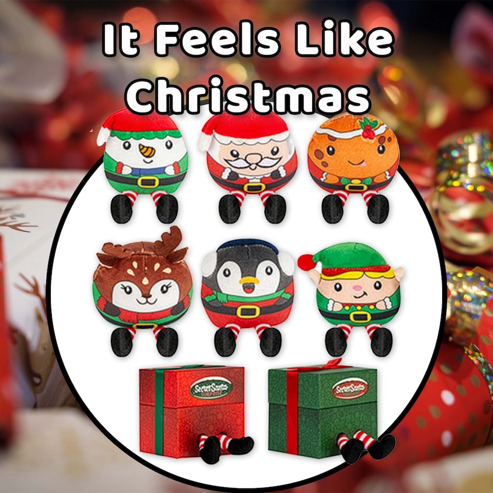image 1 of PMS Christmas Soft Toy Mystery Bag Plush Gift 9cm x 9cm Multicolour - 1 Pack