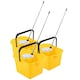 image 3 of 2 x Yellow 12L Mop & Bucket Set For Cleaning Hard Floors Complete With Pouring Lip & Cotton Mop