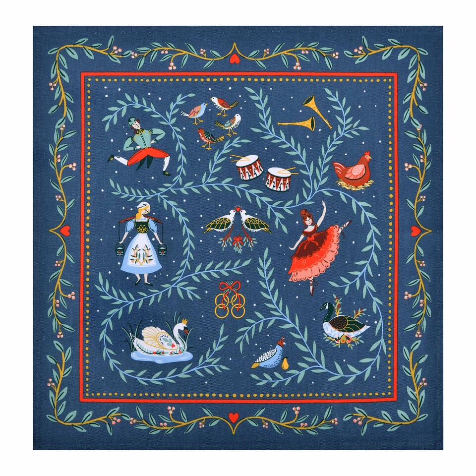 image 1 of Ulster Weavers 12 Days of Christmas Napkins - 2 Pack Blue
