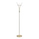 image 1 of ValueLights Maya Brushed Gold 3 Way Curved Arm Upright Floor Lamp | Gold