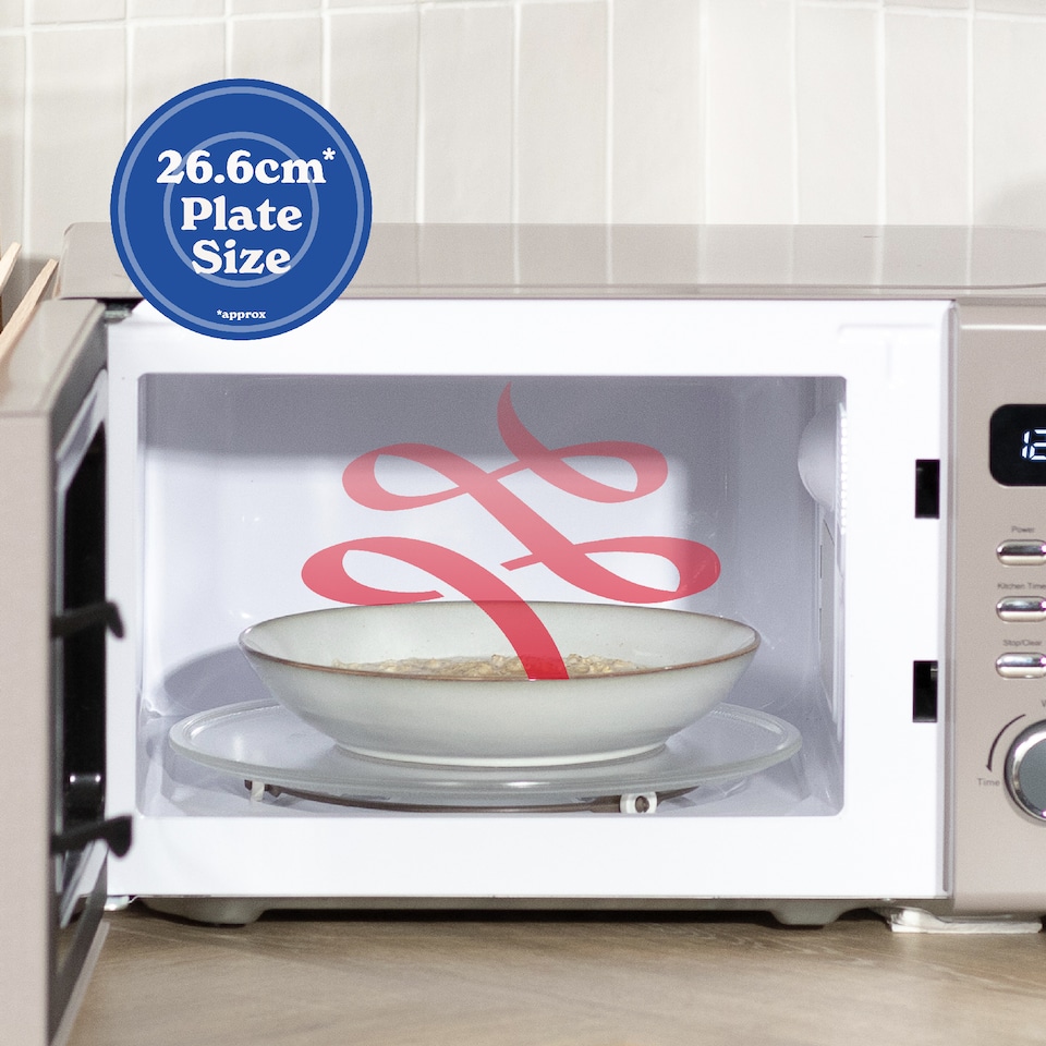 image 1 of Russell Hobbs Mocha Digital Microwave STYLEVIA, 20 Litre 800W with 5 Power Levels, Mirror Finish RHM2026MC