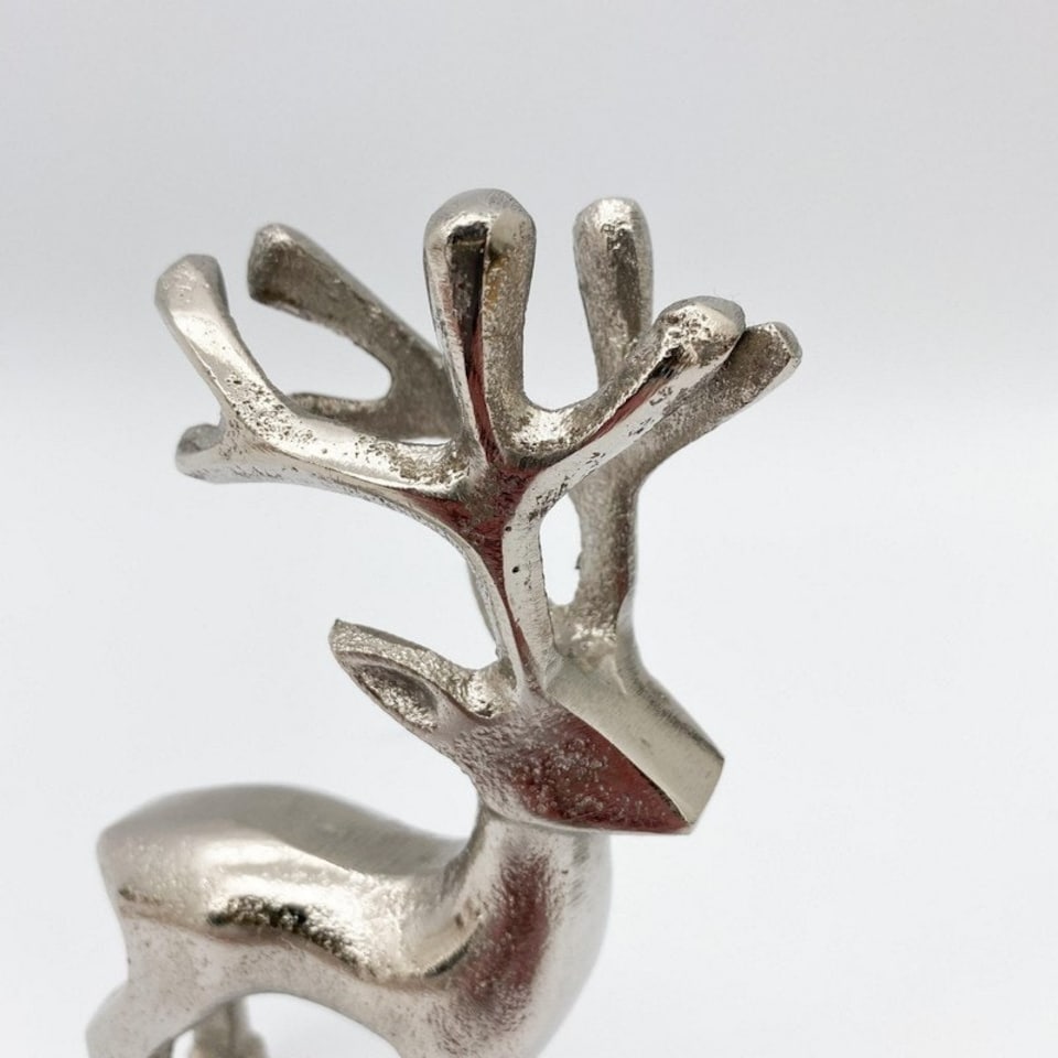 image 1 of Nickel Plated Reindeer - L3 x W6 x H10 cm