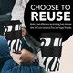 image 3 of Ecoffee Cup 14oz 400ml Reusable Eco-Friendly, Plant Based Coffee Cup with Silicone Lid & Sleeve, Manasa's Run | Multi | Manasa's Run