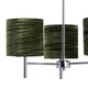 image 2 of Brea - Chrome 3 Light Fitting with Green Crushed Velvet Shades Chrome | Green