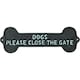 image 1 of Dogs Please Close The Gate Bone Sign Cast Iron Sign Plaque Door Wall Gate Post