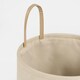 image 6 of OHS Velvet Storage Basket Home Modern Hamper Clothes Toys Organiser Fabric Bag Cream | Natural
