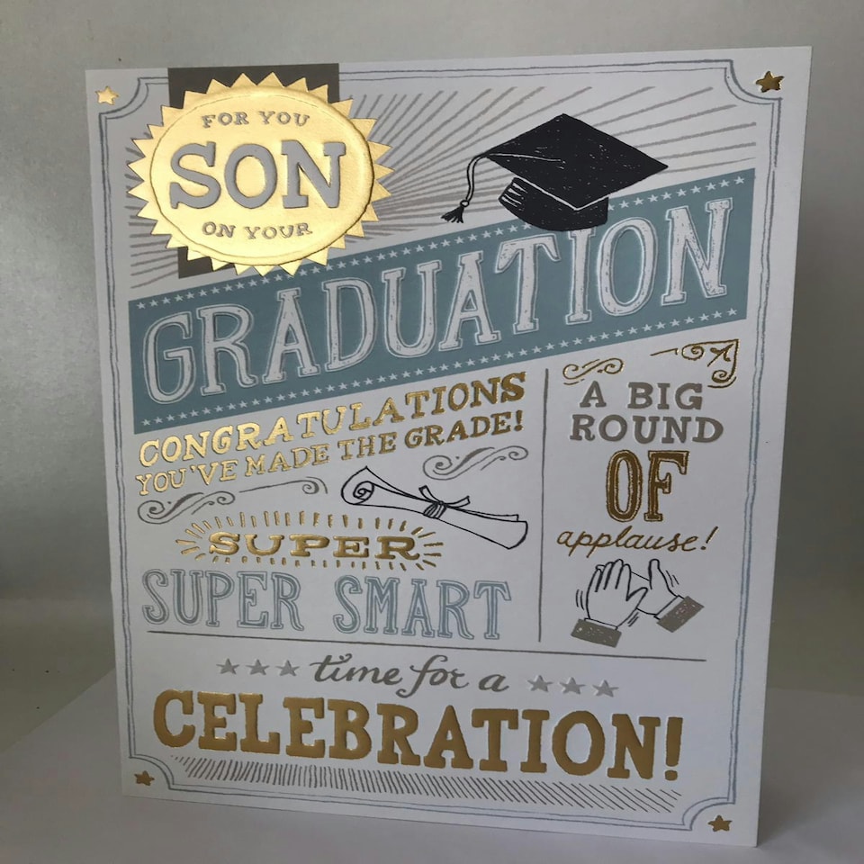 image 1 of Hotchpotch Son Graduation Greeting Card Congratulation Celebration Blank New