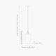 image 7 of Grey Glass Pendant Ceiling Light with Antique Silver Metal Chain Pendant | Grey | Grey | 1