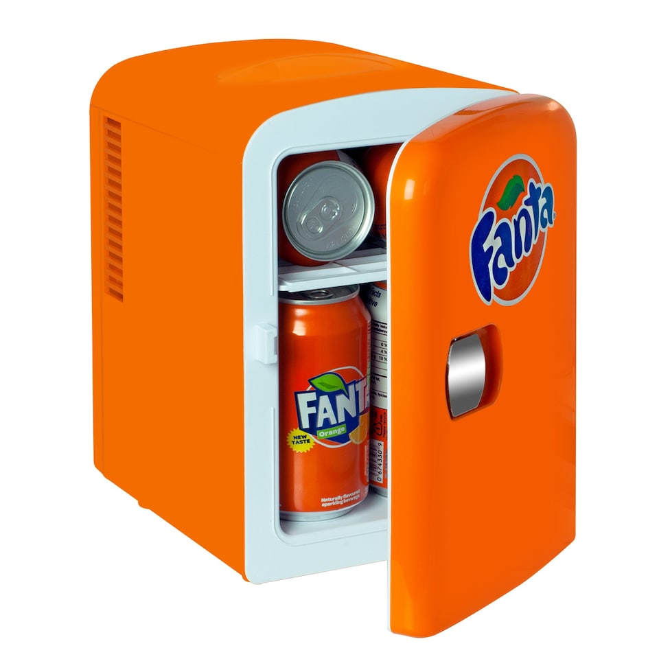 image 1 of Coca-Cola Fanta 4L Cooler/Warmer 12V DC 230V AC Mini Fridge, Orange