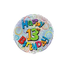Unique Party 13 Birthday Foil Balloon - Multicoloured - One Size