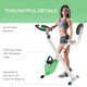image 7 of HOMCOM Folding Exercise Bike, Fitness Bicycle Indoor Trainer, 8-Level Magnetic Resistance Adjustable, with LCD Monitor, Pulse Sensor, Green