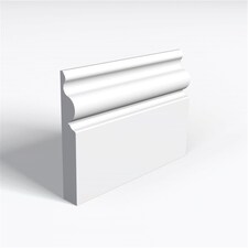 Pack of 5 (Total 5 Units) - Moisture Resistant MDF Primed Regency Ogee Skirting Board - 25mm (T) x 144mm (H) x 3050mm (L)
