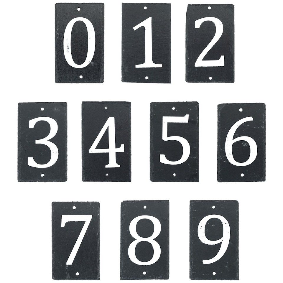 image 1 of Nicola Spring Slate House Sign - 9 x 14.5cm - Number 6