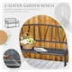 image 4 of Outsunny 2Seater Garden Bench Solid Metal Loveseat Outdoor Furniture for Patio Family Chair w Decorative Backrest Ergonomic Armrest