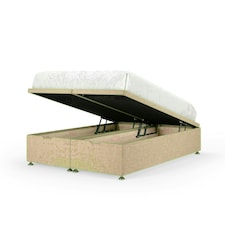 Cream Linen Ottoman Base Double | Multi